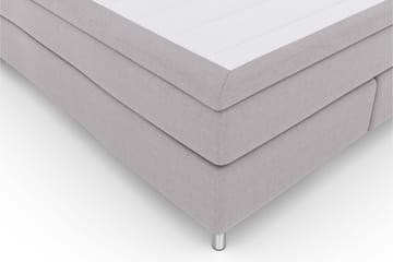 Select No 4 Komplett Sengepakke 180x200 Fast/Medium - Lysegrå/Metallben - Møbler - Senger - Kontinentalsenger