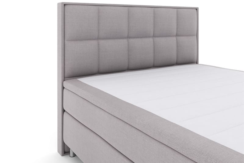 Select No 4 Komplett Sengepakke 180x200 Fast/Medium - Lysegrå/Metallben - Møbler - Senger - Kontinentalsenger