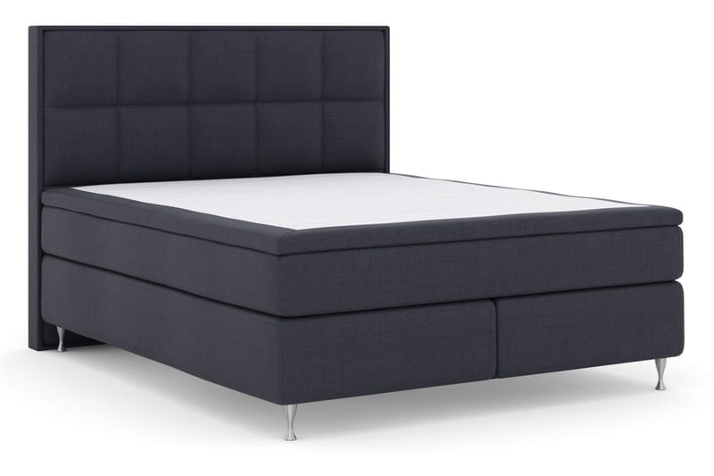 Select No 4 Komplett Sengepakke 180x200 Medium - Blå/Sølvben - Møbler - Senger - Kontinentalsenger