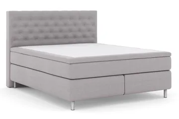 Select No 4 Kontinentalseng 160x200 Fast - Lysegrå/Metallben - Møbler - Senger - Kontinentalsenger