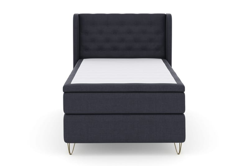 Select No 5 Komplett Sengepakke 120x200 Fast Lateks, Blå/V-formede Metallben