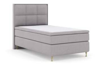 Select No 5 Komplett Sengepakke 120x200 Fast Watergel - Lysegrå/Gullben - Møbler - Senger - Enkeltsenger