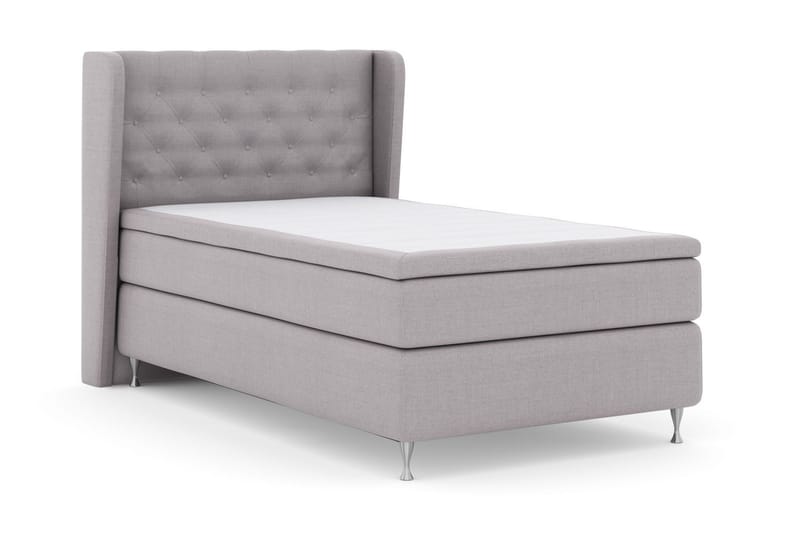 Select No 5 Komplett Sengepakke 120x200 Fast Watergel - Lysegrå/Sølvben - Møbler - Senger - Enkeltsenger