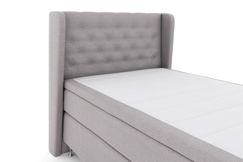 Select No 5 Komplett Sengepakke 120x200 Fast Watergel - Lysegrå/Sølvben - Møbler - Senger - Enkeltsenger