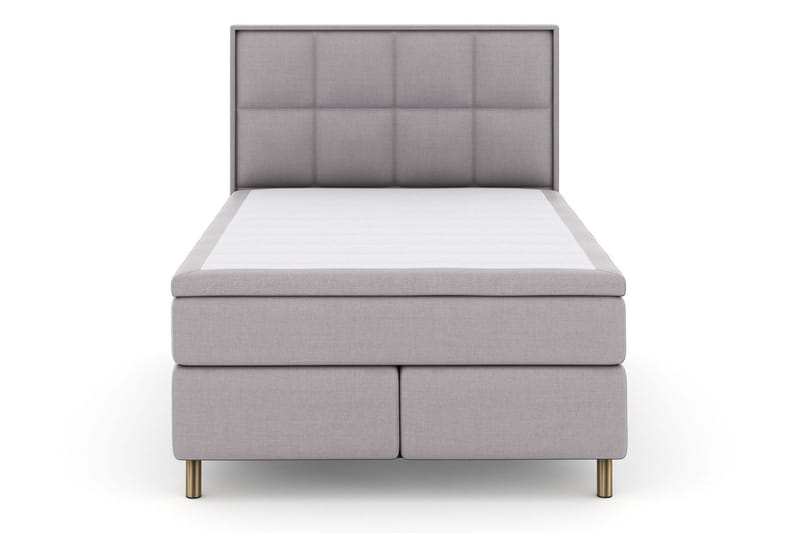 Select No 5 Komplett Sengepakke 140x200 Fast Lateks - Lysegrå/Kobberben - Møbler - Senger - Kontinentalsenger