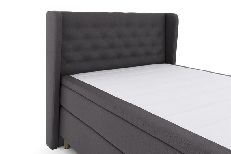 Select No 5 Komplett Sengepakke 140x200 Fast Lateks - Mørkegrå/Kobberben - Møbler - Senger - Kontinentalsenger