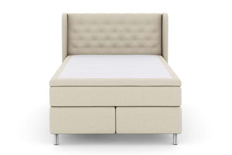 Select No 5 Komplett Sengepakke 140x200 Fast Watergel, Beige/Metallben