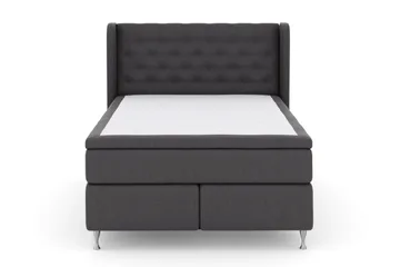 Select No 5 Komplett Sengepakke 140x200 Fast Watergel - Mørkegrå/Sølvben - Møbler - Senger - Kontinentalsenger