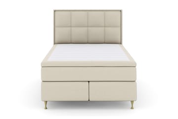 Rutete Sengegavl 140 cm - Beige