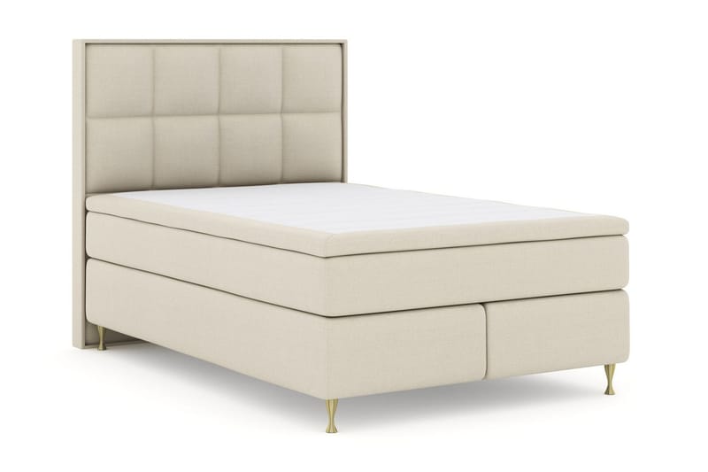 Select No 5 Komplett Sengepakke 140x200 Fast/Medium Lateks - Beige/Gullben - Møbler - Senger - Kontinentalsenger