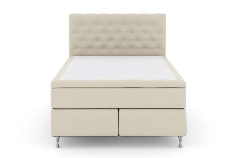 Select No 5 Komplett Sengepakke 140x200 Fast/Medium Lateks, Beige/Sølvben