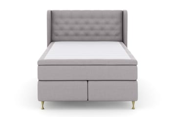 Select No 5 Komplett Sengepakke 140x200 Fast/Medium Lateks - Lysegrå/Gullben - Møbler - Senger - Kontinentalsenger