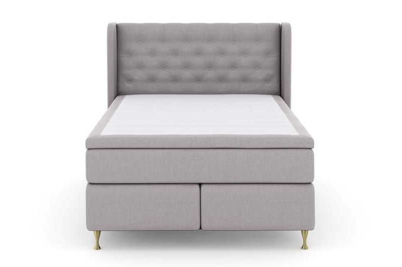 Select No 5 Komplett Sengepakke 140x200 Fast/Medium Lateks - Lysegrå/Gullben - Møbler - Senger - Kontinentalsenger