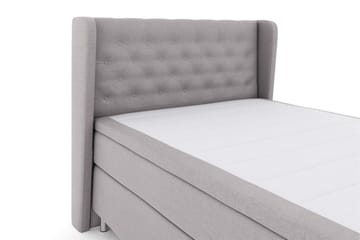 Select No 5 Komplett Sengepakke 140x200 Fast/Medium Lateks - Lysegrå/Metallben - Møbler - Senger - Kontinentalsenger