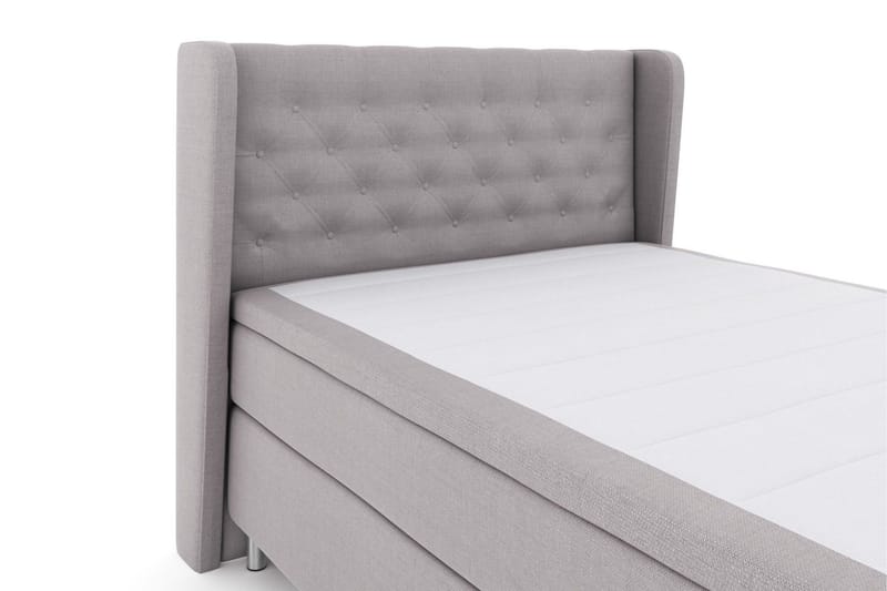Select No 5 Komplett Sengepakke 140x200 Fast/Medium Lateks - Lysegrå/Metallben - Møbler - Senger - Kontinentalsenger