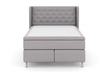 Select No 5 Komplett Sengepakke 140x200 Fast/Medium Lateks - Lysegrå/Metallben - Møbler - Senger - Kontinentalsenger
