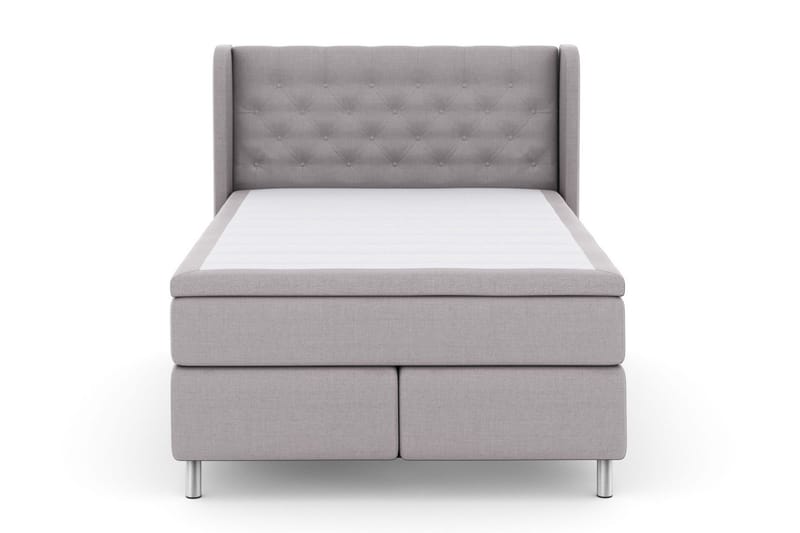 Select No 5 Komplett Sengepakke 140x200 Fast/Medium Lateks - Lysegrå/Metallben - Møbler - Senger - Kontinentalsenger