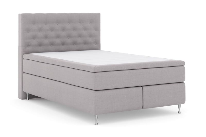 Select No 5 Komplett Sengepakke 140x200 Fast/Medium Lateks - Lysegrå/Sølvben - Møbler - Senger - Kontinentalsenger