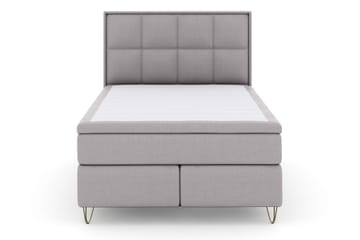 Select No 5 Komplett Sengepakke 140x200 Fast/Medium Lateks - Lysegrå/V-formede Metallben - Møbler - Senger - Kontinentalsenger