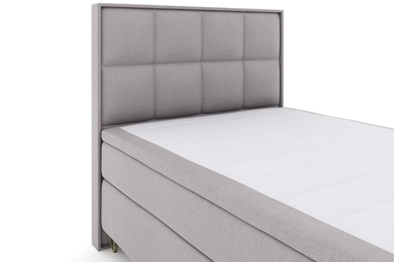 Select No 5 Komplett Sengepakke 140x200 Fast/Medium Lateks - Lysegrå/V-formede Metallben - Møbler - Senger - Kontinentalsenger
