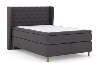 Select No 5 Komplett Sengepakke 140x200 Fast/Medium Lateks - Mørkegrå/Kobberben - Møbler - Senger - Kontinentalsenger