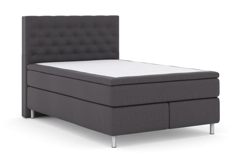 Select No 5 Komplett Sengepakke 140x200 Fast/Medium Lateks - Mørkegrå/Metallben - Møbler - Senger - Kontinentalsenger