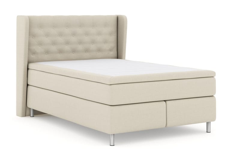 Select No 5 Komplett Sengepakke 140x200 Fast/Medium Watergel - Beige/Metallben - Møbler - Senger - Kontinentalsenger