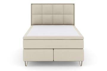 Select No 5 Komplett Sengepakke 140x200 Fast/Medium Watergel - Beige/V-formede Metallben - Møbler - Senger - Kontinentalsenger