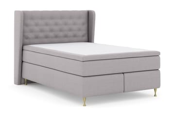 Select No 5 Komplett Sengepakke 140x200 Fast/Medium Watergel - Lysegrå/Gullben - Møbler - Senger - Kontinentalsenger