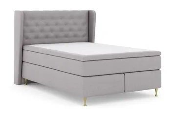 Select No 5 Komplett Sengepakke 140x200 Fast/Medium Watergel - Lysegrå/Gullben - Møbler - Senger - Kontinentalsenger