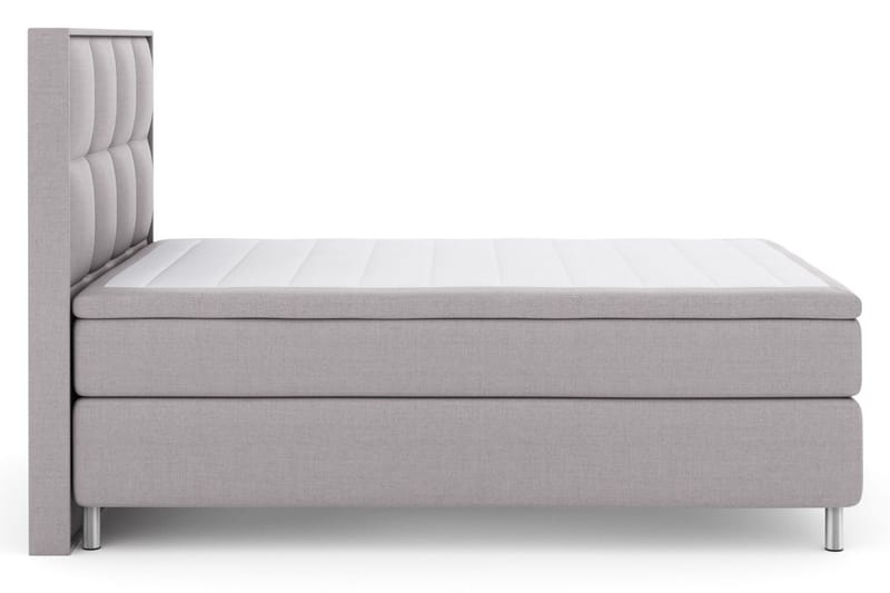 Select No 5 Komplett Sengepakke 140x200 Fast/Medium Watergel, Lysegrå/Metallben