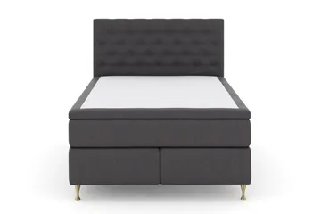 Select No 5 Komplett Sengepakke 140x200 Fast/Medium Watergel - Mørkegrå/Gullben - Møbler - Senger - Kontinentalsenger