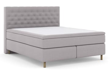 Select No 5 Komplett Sengepakke 160x200 Medium Watergel - Lysegrå/Kobberben - Møbler - Senger - Kontinentalsenger