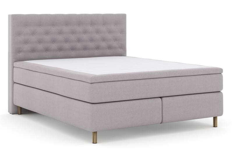 Select No 5 Komplett Sengepakke 160x200 Medium Watergel - Lysegrå/Kobberben - Møbler - Senger - Kontinentalsenger