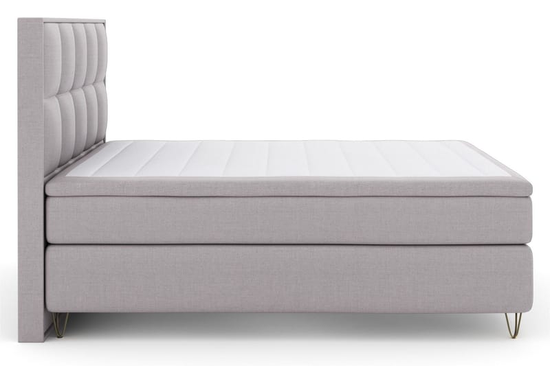 Select No 5 Komplett Sengepakke 160x200 Medium Watergel, Lysegrå/V-formede Metallben