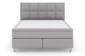 Select No 5 Komplett Sengepakke 160x200 Medium Watergel - Lysegrå/V-formede Metallben - Møbler - Senger - Kontinentalsenger