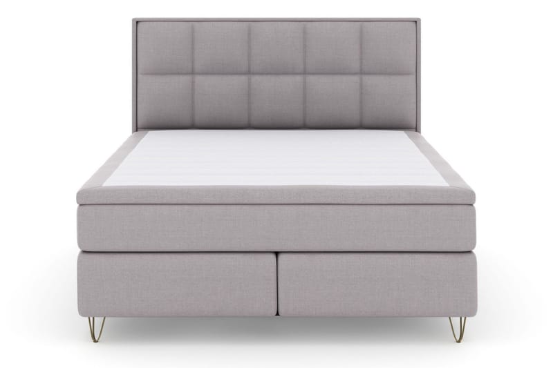Select No 5 Komplett Sengepakke 160x200 Medium Watergel - Lysegrå/V-formede Metallben - Møbler - Senger - Kontinentalsenger