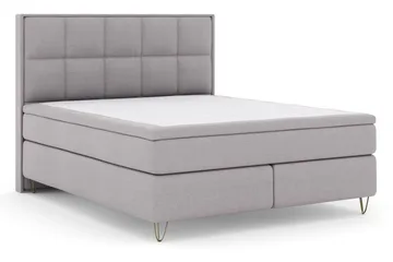 Select No 5 Komplett Sengepakke 160x200 Medium Watergel - Lysegrå/V-formede Metallben - Møbler - Senger - Kontinentalsenger