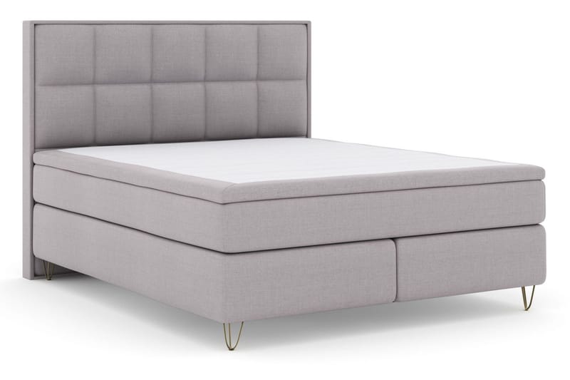 Select No 5 Komplett Sengepakke 160x200 Medium Watergel - Lysegrå/V-formede Metallben - Møbler - Senger - Kontinentalsenger