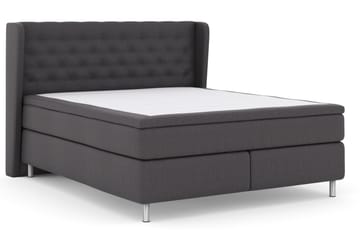 Select No 5 Komplett Sengepakke 180x200 Fast Lateks - Mørkegrå/Metallben - Møbler - Senger - Kontinentalsenger