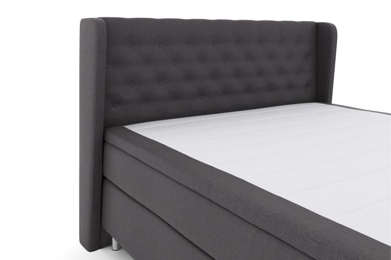 Select No 5 Komplett Sengepakke 180x200 Fast Lateks - Mørkegrå/Metallben - Møbler - Senger - Kontinentalsenger