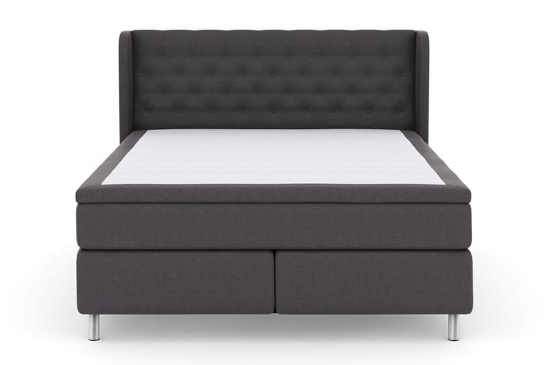 Select No 5 Komplett Sengepakke 180x200 Fast Lateks, Mørkegrå/Metallben