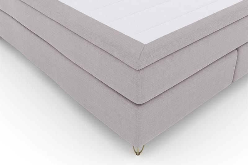 Select No 5 Komplett Sengepakke 210x210 Fast Watergel - Lysegrå/V-formede Metallben - Møbler - Senger - Kontinentalsenger