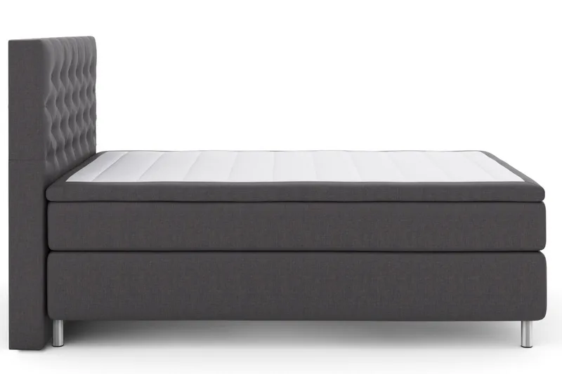 Select No 5 Kontinentalseng 140x200 Fast/Medium Watergel, Mørkegrå/Metallben