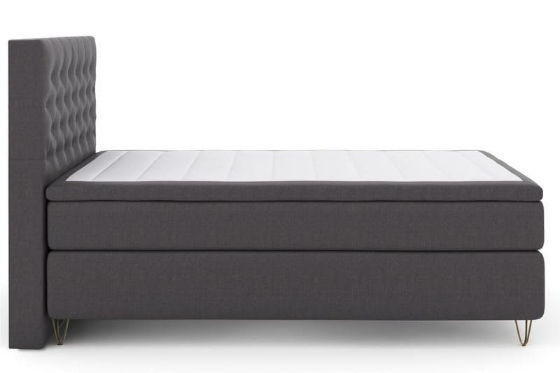 Select No 5 Kontinentalseng 140x200 Fast/Medium Watergel, Mørkegrå/V-formede Metallben