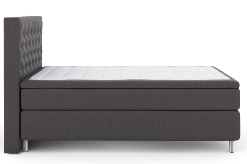 Select No 5 Kontinentalseng 140x200 Medium Lateks, Mørkegrå/Metallben