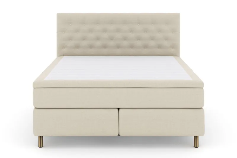 Select No 5 Kontinentalseng 180x200 Fast Lateks, Beige/Kobberben