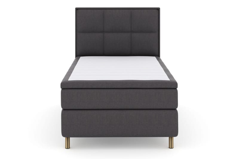 Select No 6 Komplett Sengepakke 120x200 Medium Memory/Pocket, Mørkegrå/Kobberben