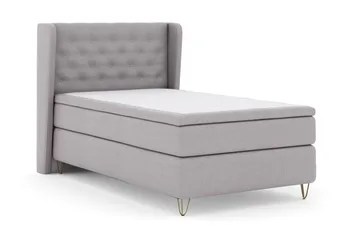 Select No 6 Komplett Sengepakke 120x200 Medium Watergel - Lysegrå/V-formede Metallben - Møbler - Senger - Enkeltsenger