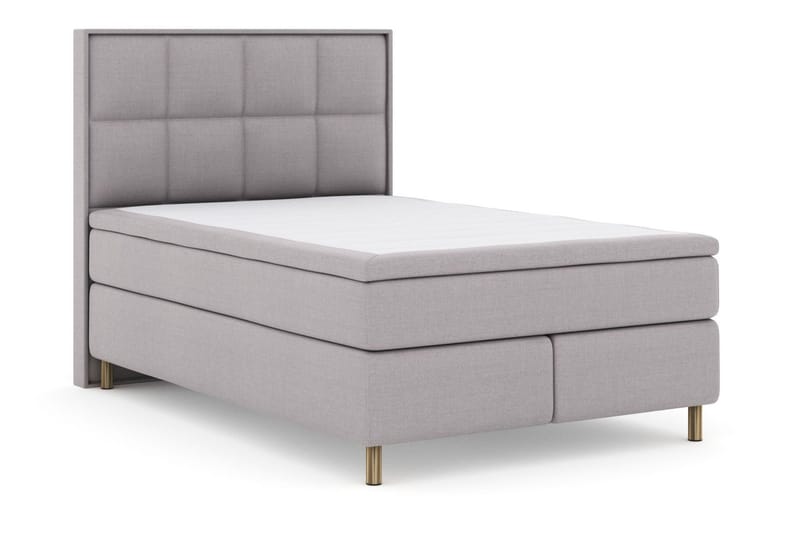 Select No 6 Komplett Sengepakke 140x200 Fast/Medium Watergel - Lysegrå/Kopperben - Møbler - Senger - Kontinentalsenger